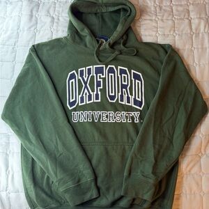 Oxford University Green Hooded Sweatshirt